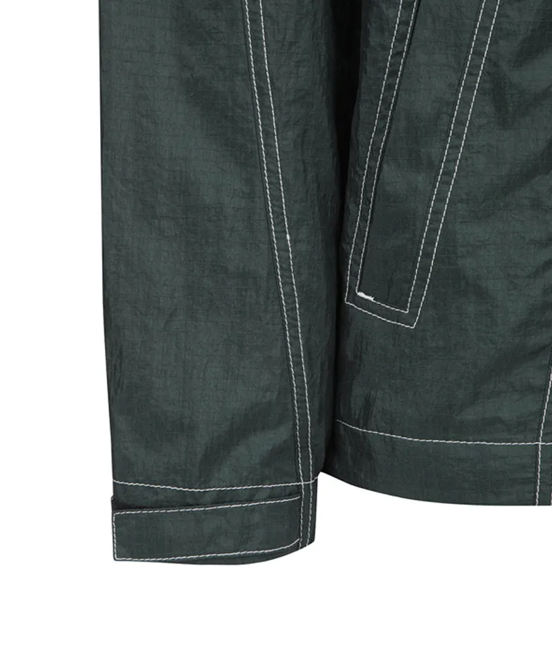 Men's Hoody Windbreaker Jacket - Green