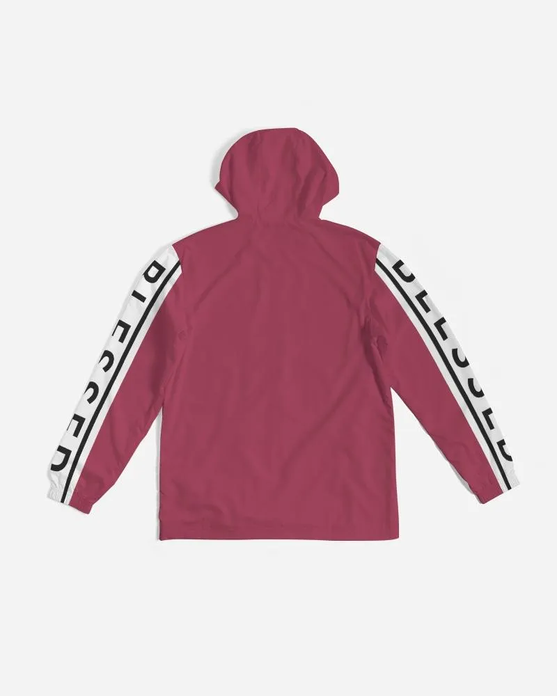 Mens Lightweight Windbreaker Jacket with Hood and Zipper Closure -
