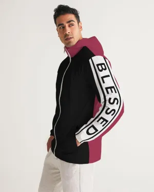 Mens Lightweight Windbreaker Jacket with Hood and Zipper Closure -