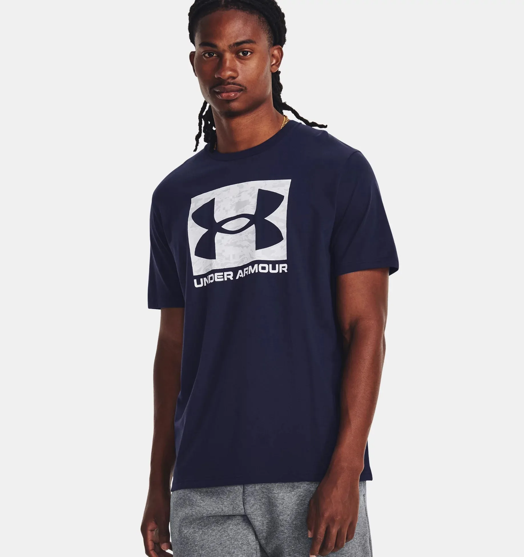 Men's UA ABC Camo Boxed Logo Short Sleeve