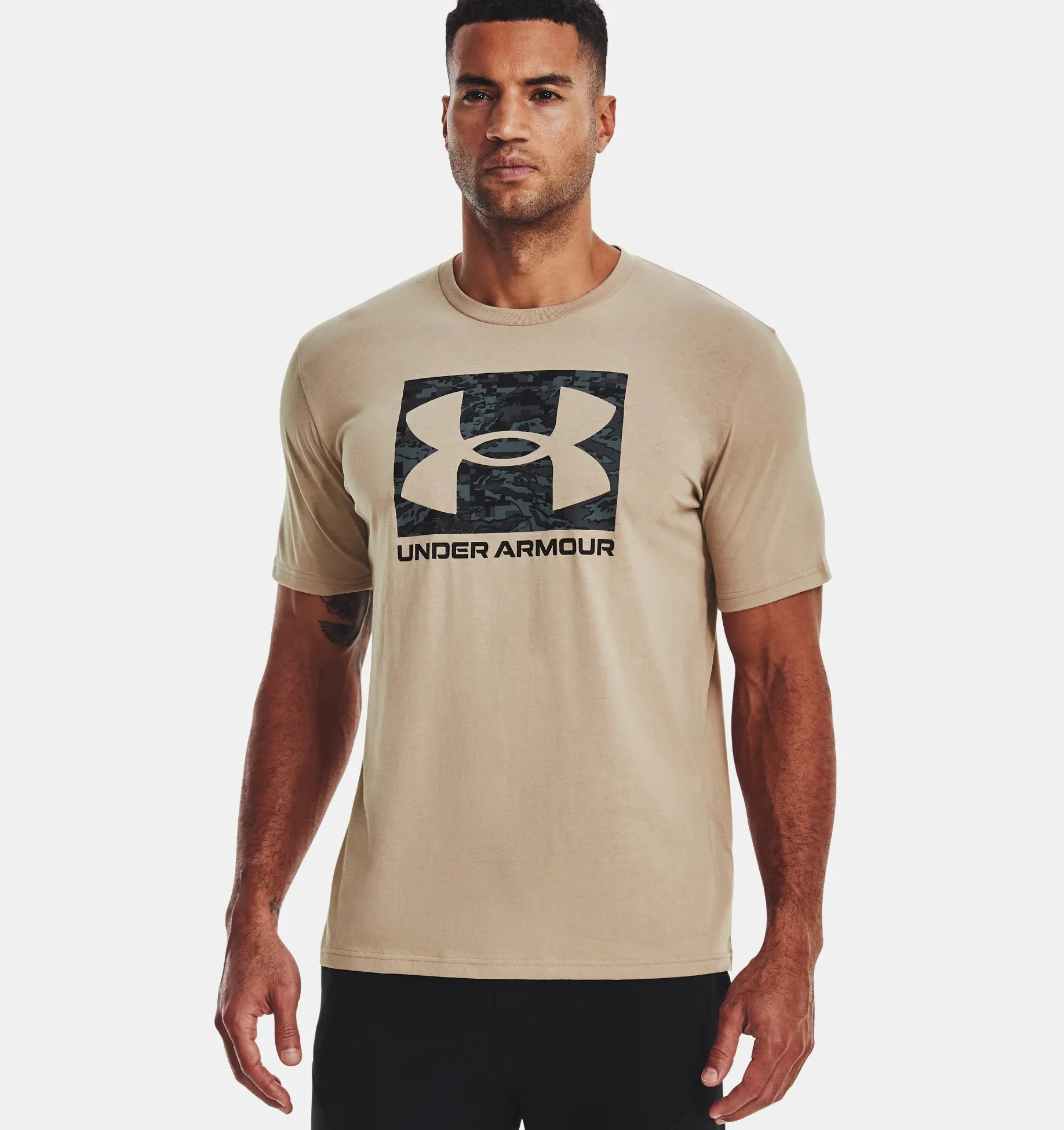 Men's UA ABC Camo Boxed Logo Short Sleeve