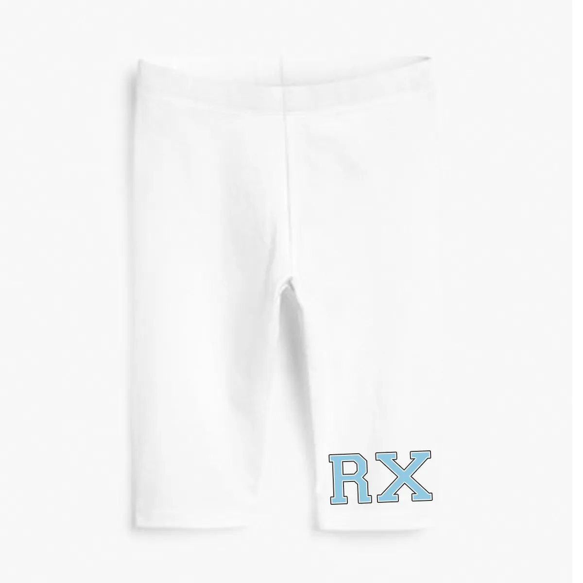 MiniVIP© Personalised Varisty Letters White Cycling Shorts