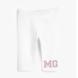 MiniVIP© Personalised Varisty Letters White Cycling Shorts