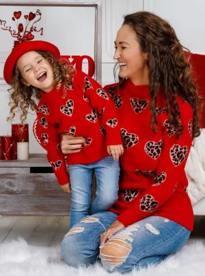 Mommy and Me Leaping Hearts Sweater