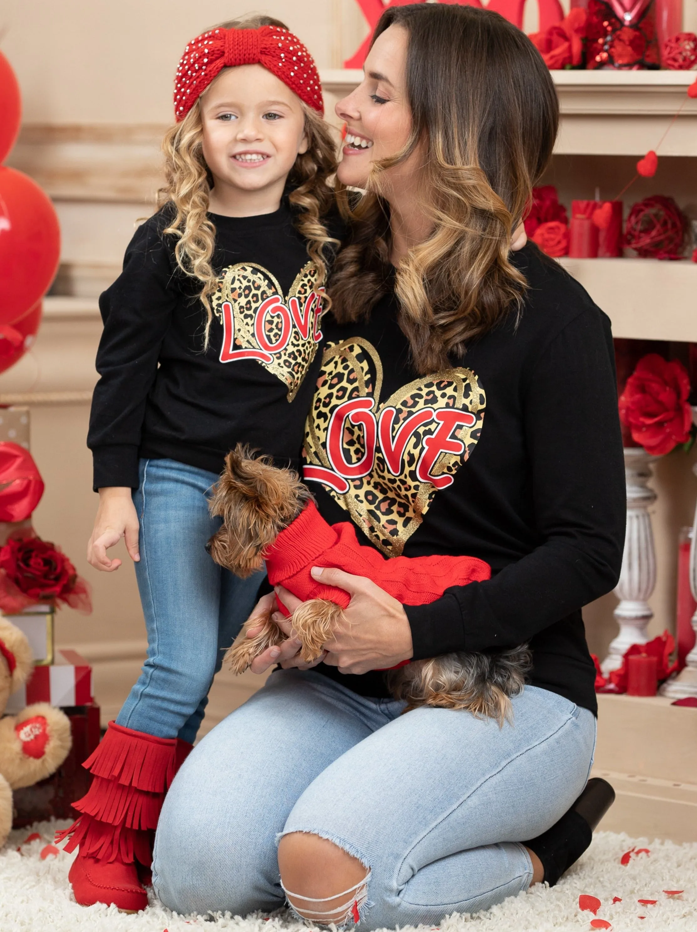 Mommy and Me Roaring Love Long Sleeve Top
