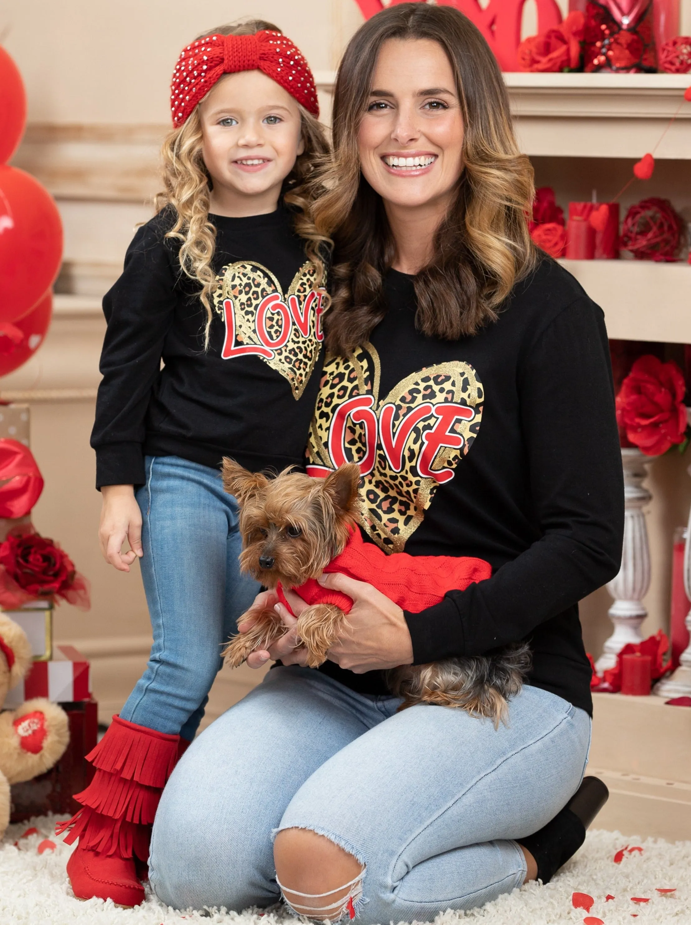 Mommy and Me Roaring Love Long Sleeve Top