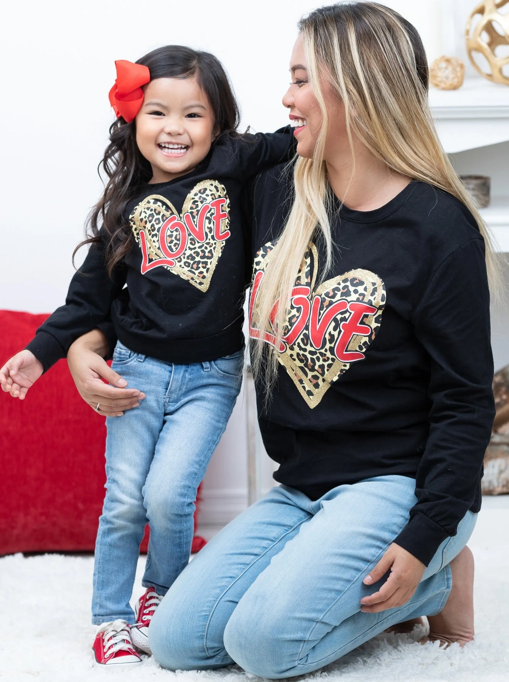 Mommy and Me Roaring Love Long Sleeve Top
