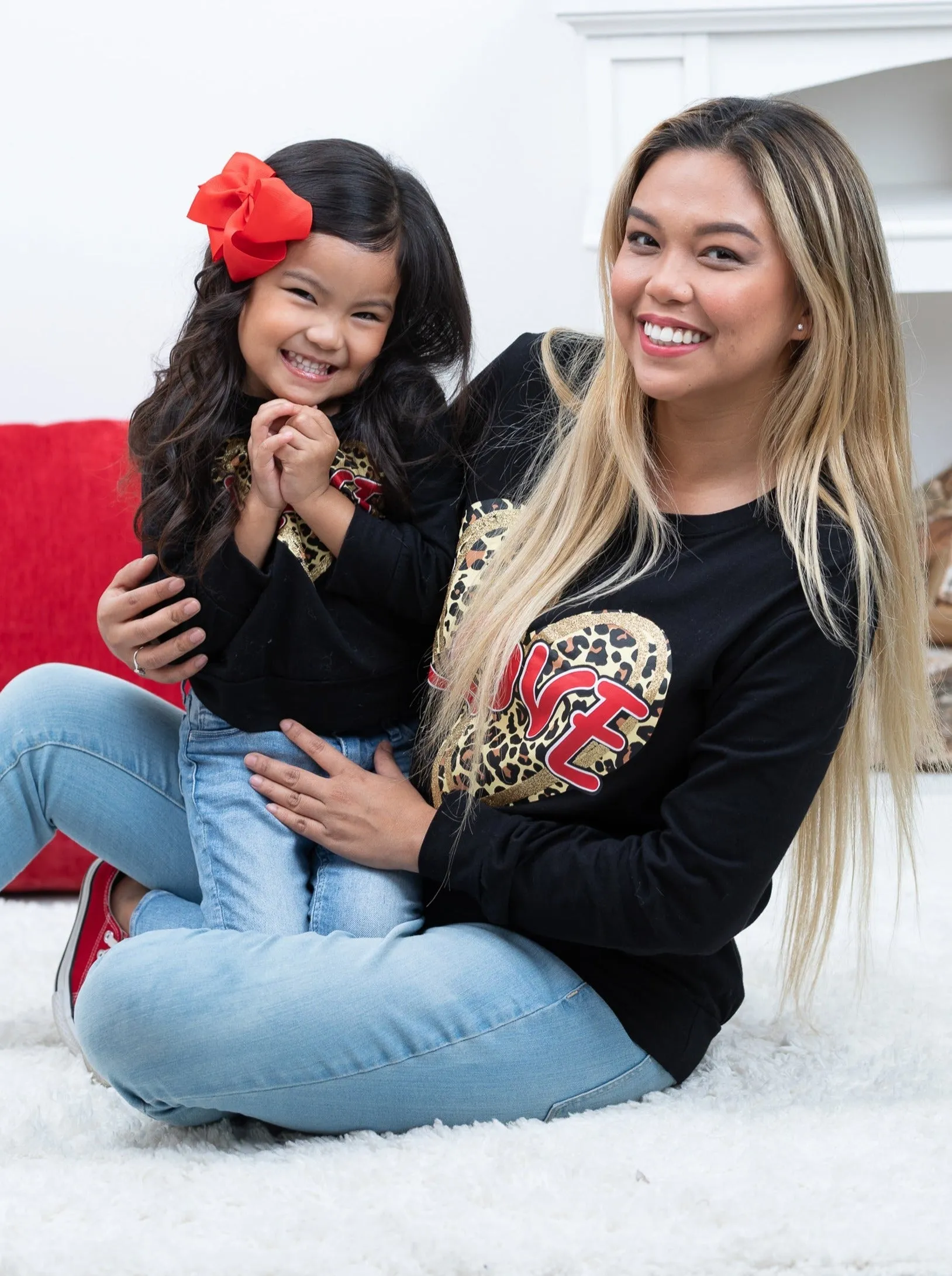 Mommy and Me Roaring Love Long Sleeve Top