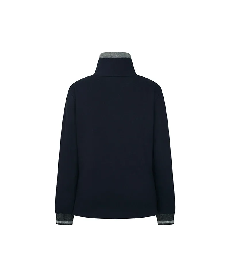 Monday Flow Warm Soft Fleece Top - Dark Navy