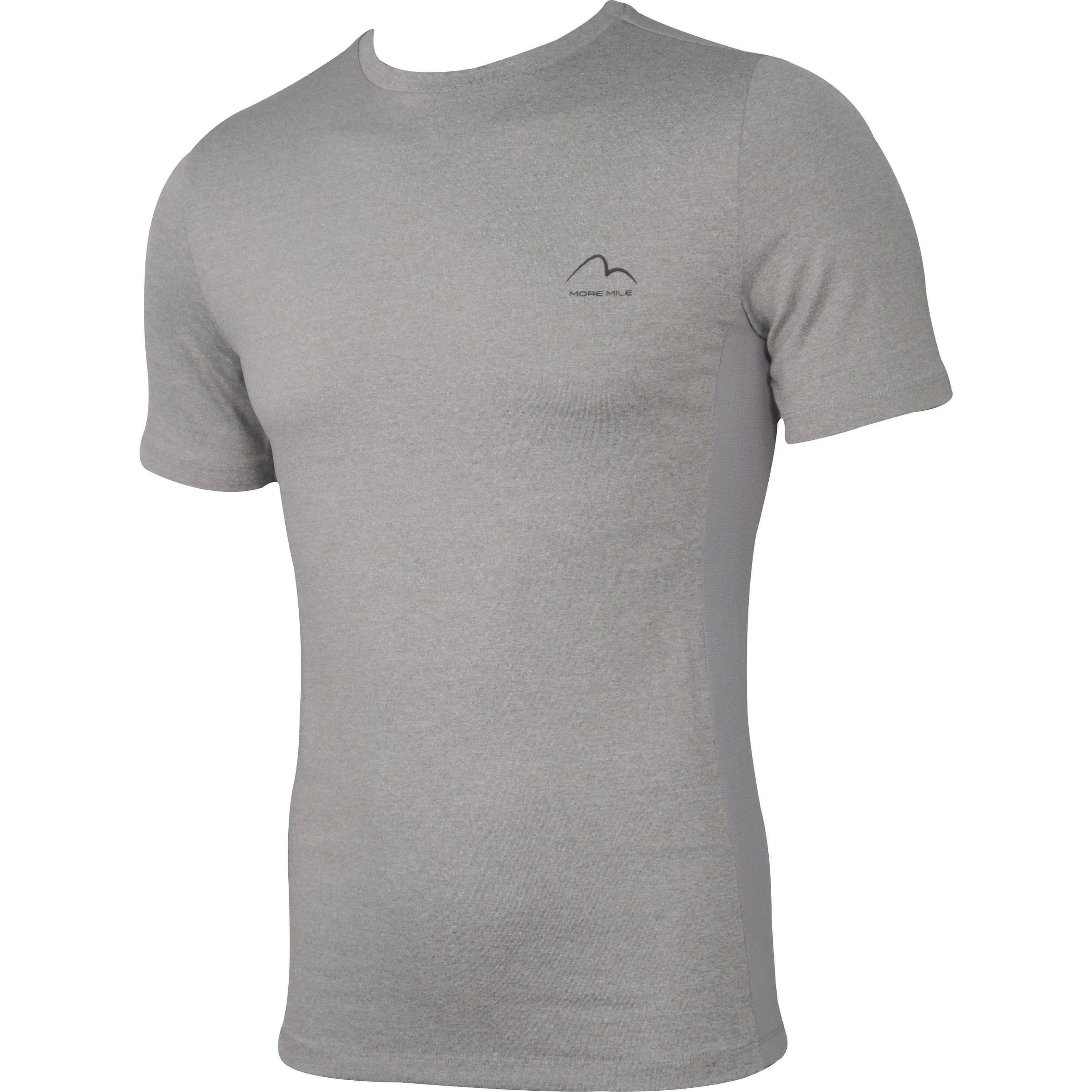 More Mile Warrior Short Sleeve Mens Fitted Training Top - Grey