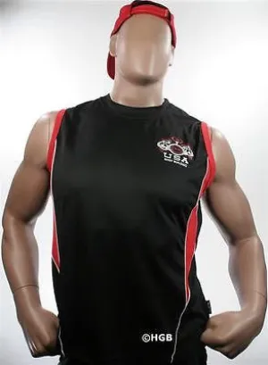 NEW Mens Workout NPC Bodybuilding Wear Polyester Sleeveless Shirt Gym Clothing