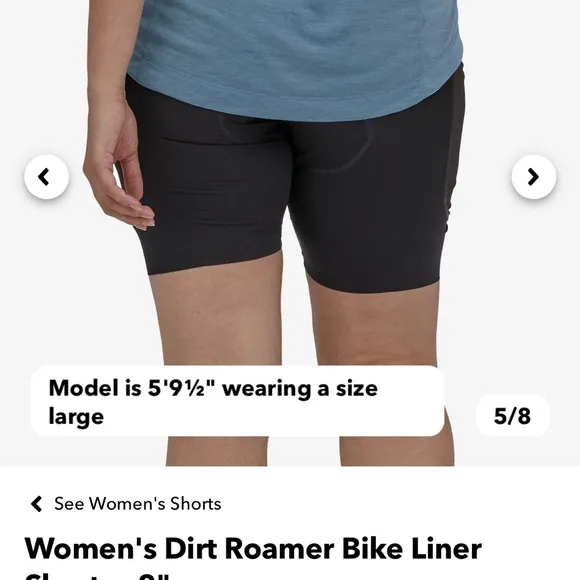 New Patagonia Women's Dirt Roamer Bike Liner Shorts Cycling