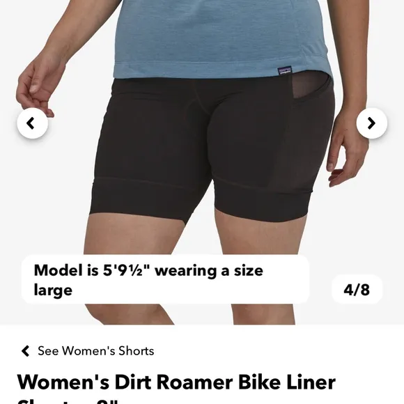 New Patagonia Women's Dirt Roamer Bike Liner Shorts Cycling