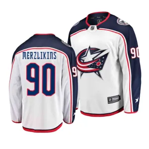 NHL Elvis Merzlikins Columbus Blue Jackets 90 Jersey