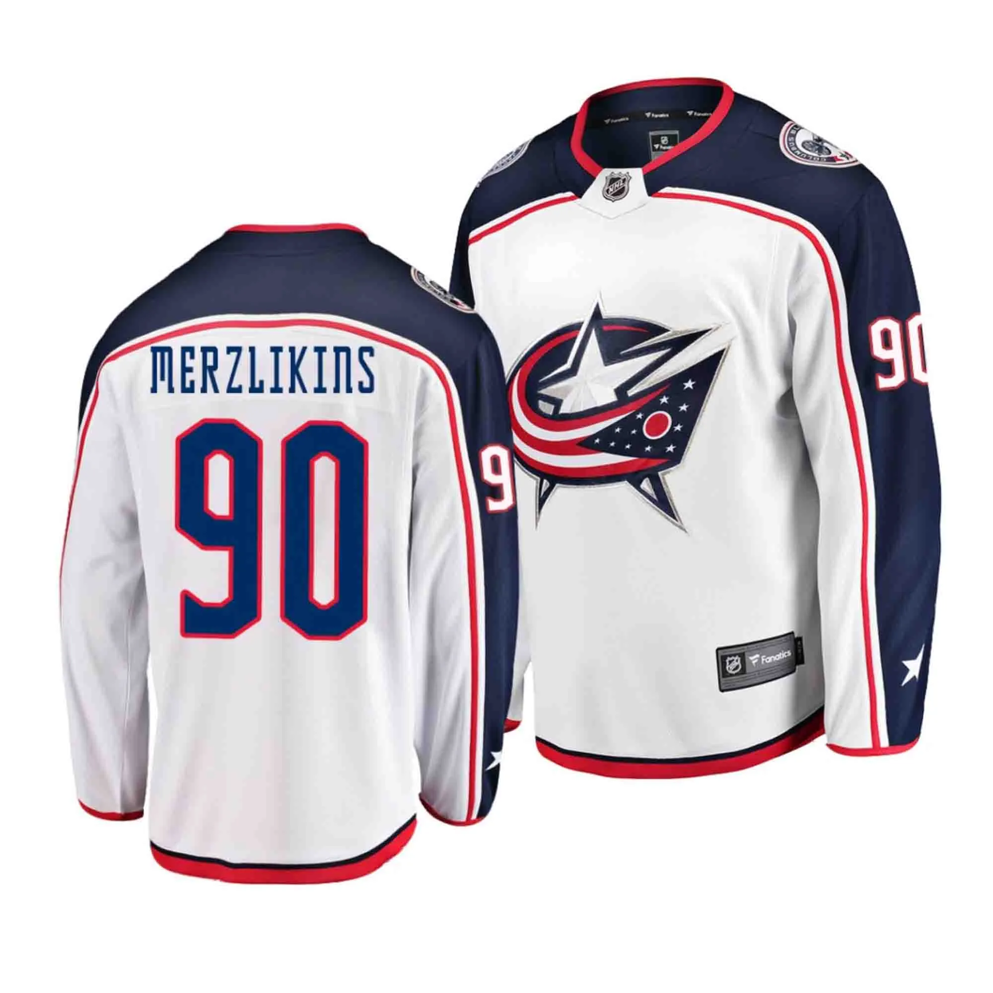 NHL Elvis Merzlikins Columbus Blue Jackets 90 Jersey