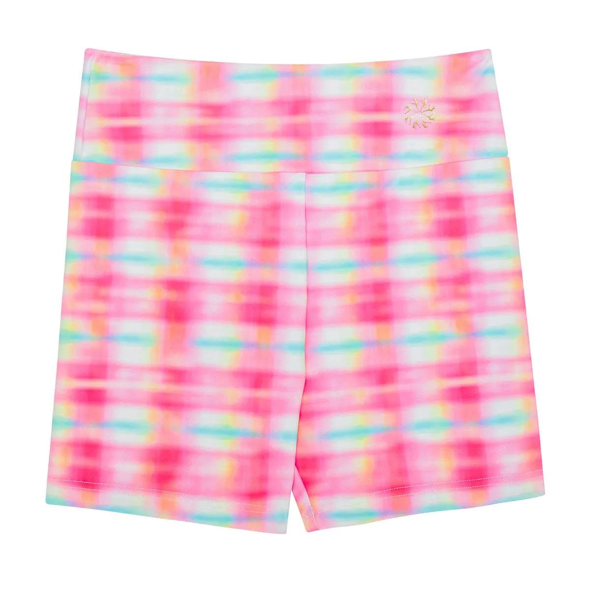 Nicole: Midi Length Bike Shorts in Picnic in Pink Print