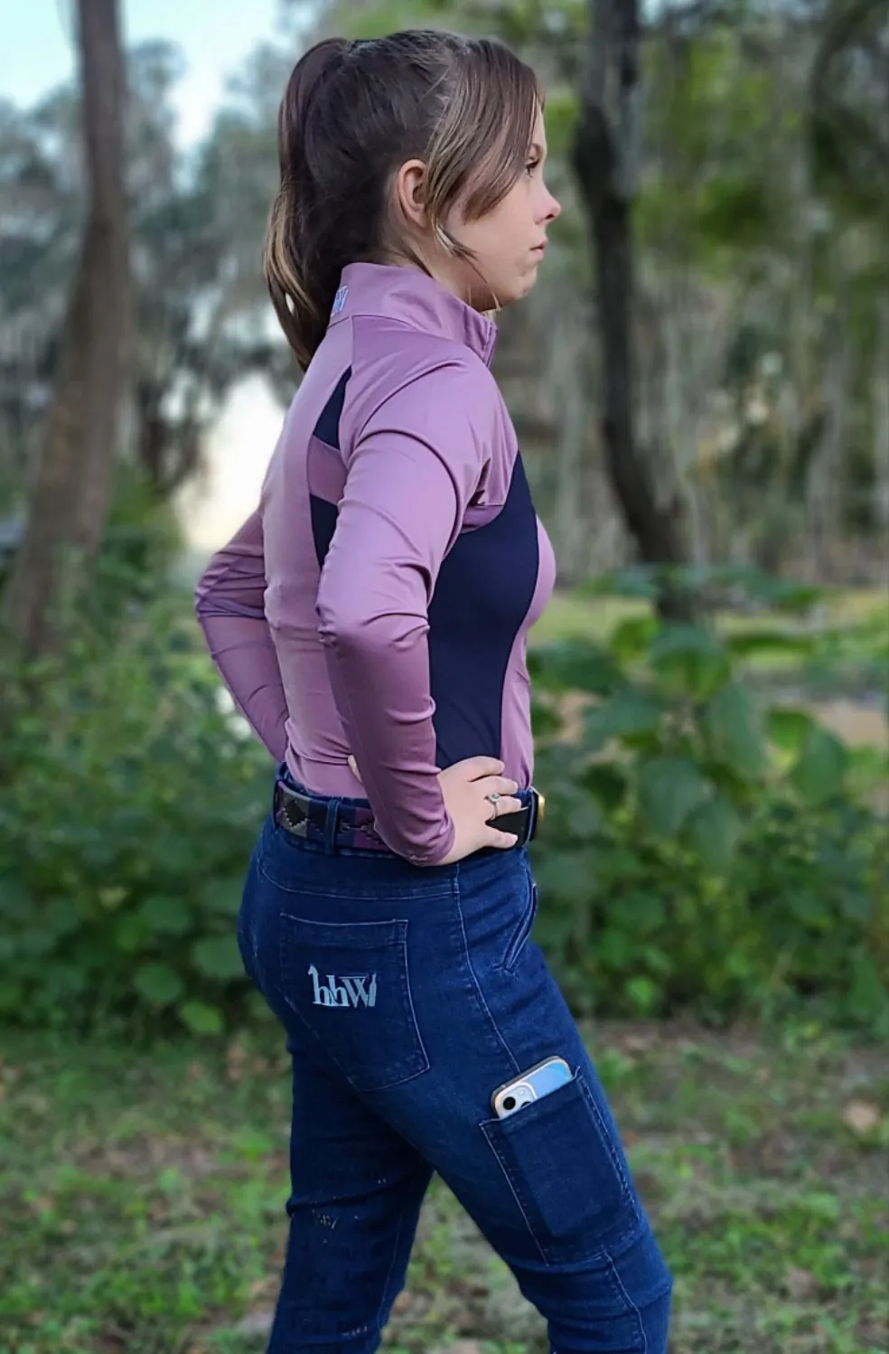 Nimeesha's Shirt - Magic Athletic Shirt Pink Rose' & Navy