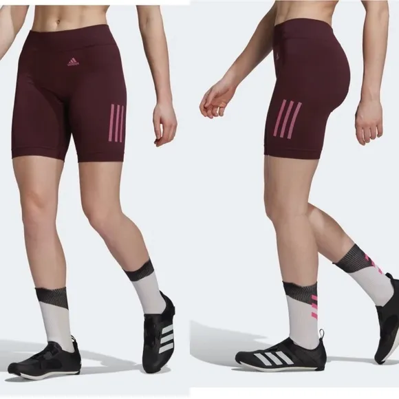 NWT Adidas THE IN SHO PK W Cycling Shorts Padded In Shadow Maroon