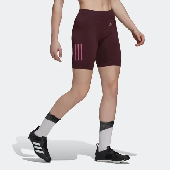 NWT Adidas THE IN SHO PK W Cycling Shorts Padded In Shadow Maroon