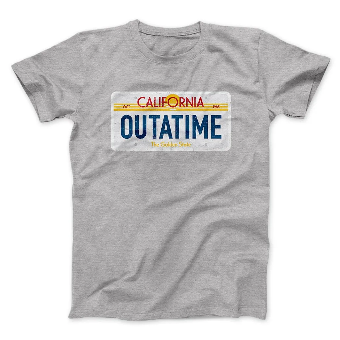 Outatime License Plate Funny Movie Men/Unisex T-Shirt