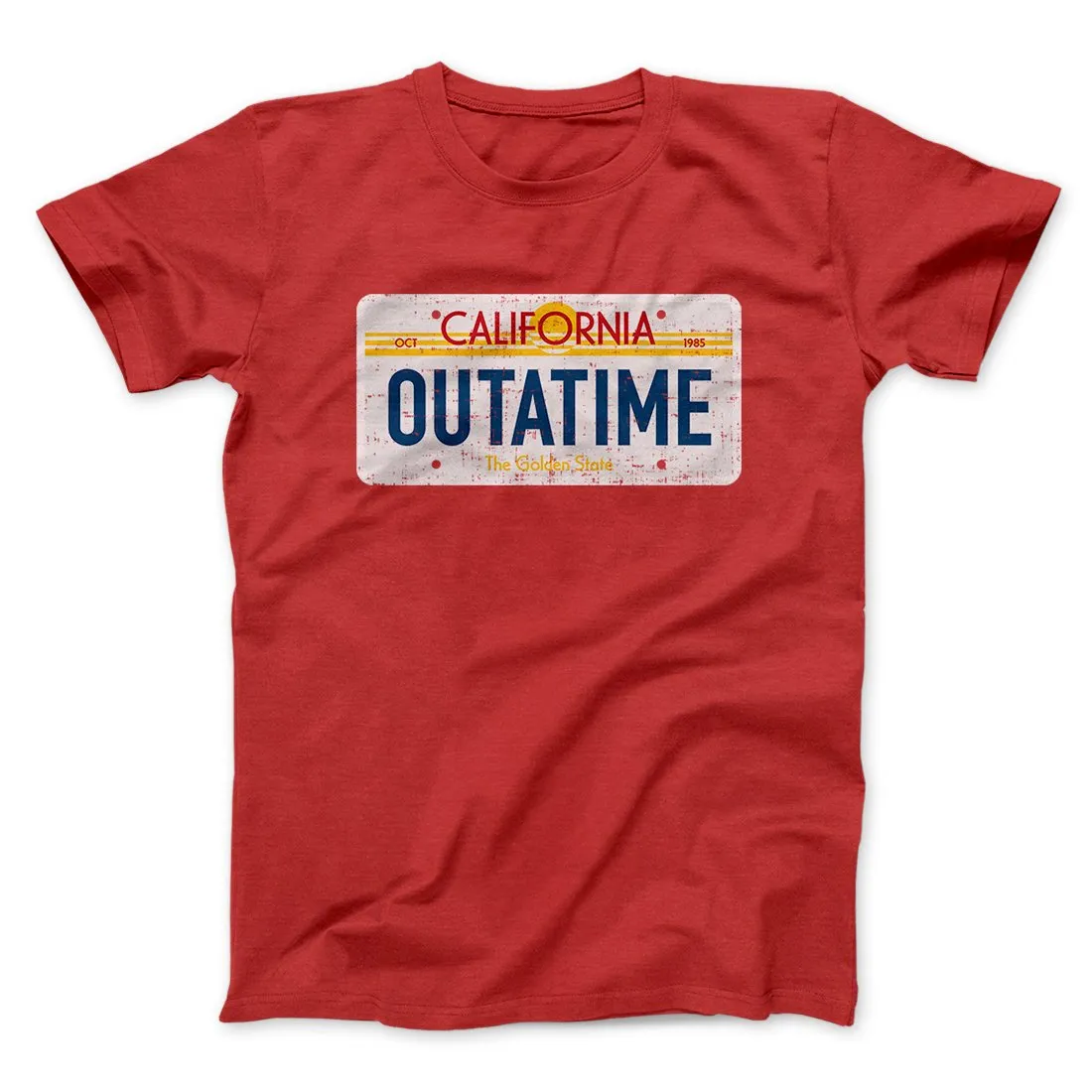 Outatime License Plate Funny Movie Men/Unisex T-Shirt