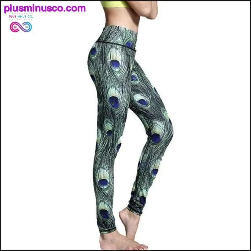 Peacock Feathers 3D Print Women Leggings High Waist Yoga