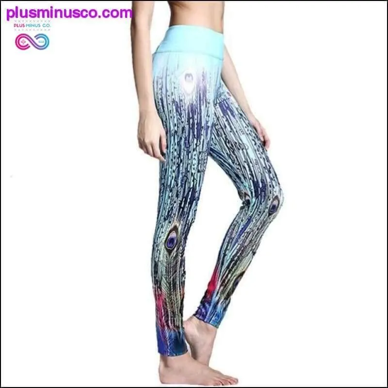 Peacock Feathers 3D Print Women Leggings High Waist Yoga