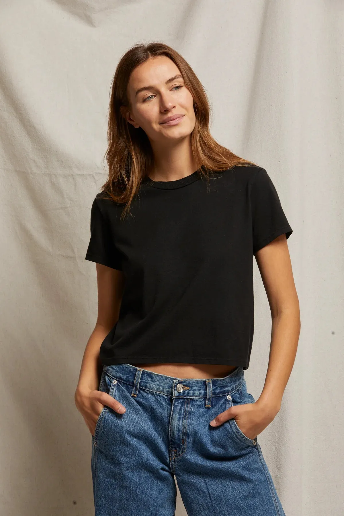Perfect White Tee Springsteen Ringspun Cotton Tee True Black
