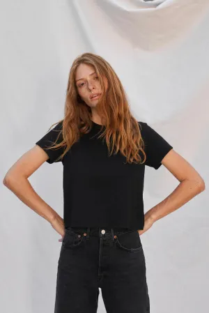 Perfect White Tee Springsteen Ringspun Cotton Tee True Black