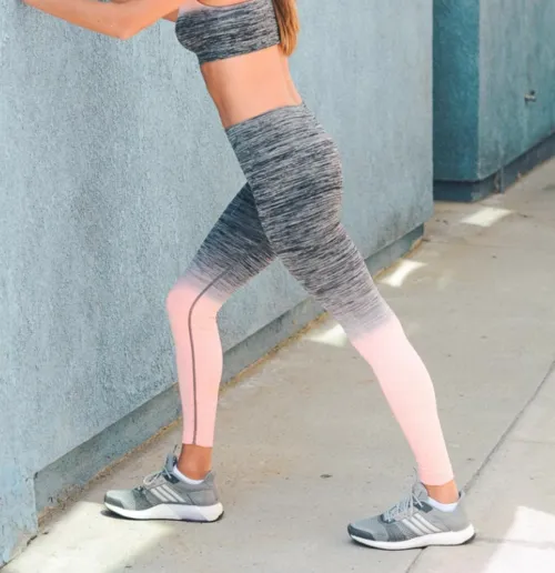 Pink/Peach Ombre Sports / Yoga Leggings