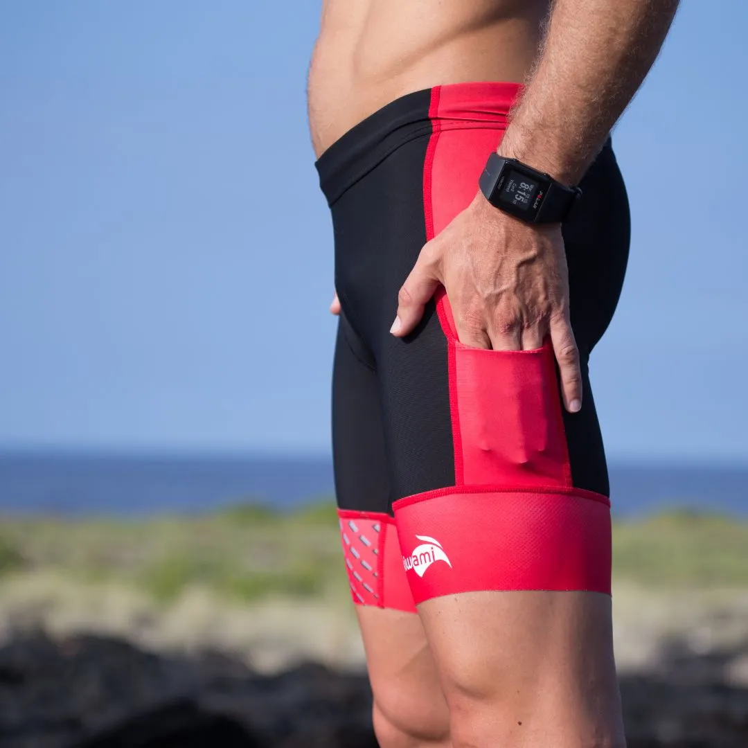 PRIMA 2 TRI SHORTS- BLACK/RED