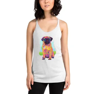 Pug Dog Racerback Tank Top
