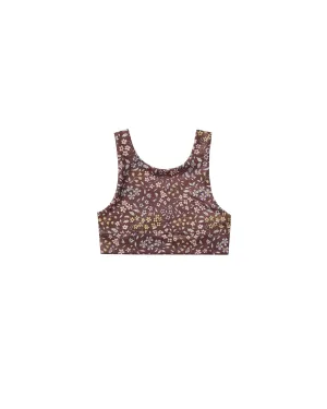 Racerback Sports Bra | Rustic Floral