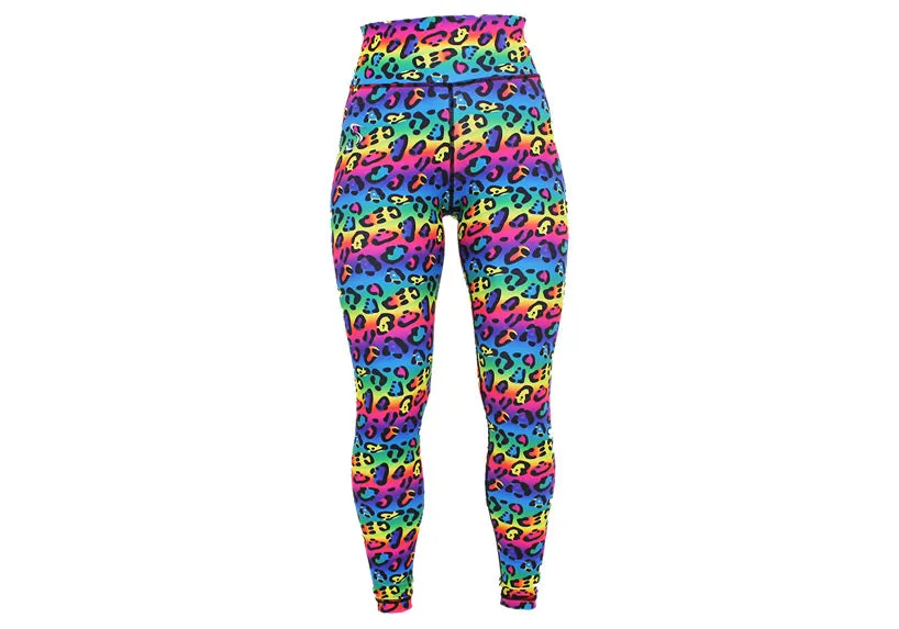 Rainbow Leopard Leggings with pockets