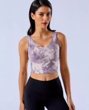 Raye Tie Dye Bra Top (XS) - Purple