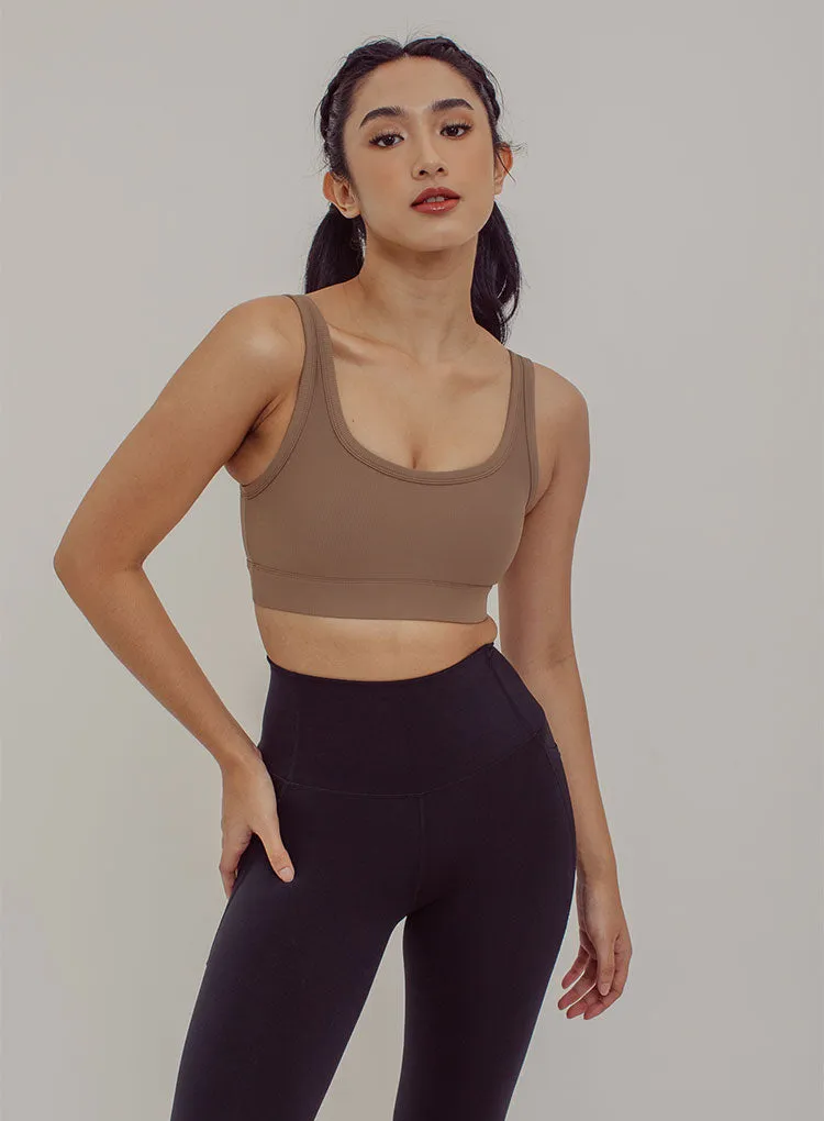 RIBBED SCOOP BRA