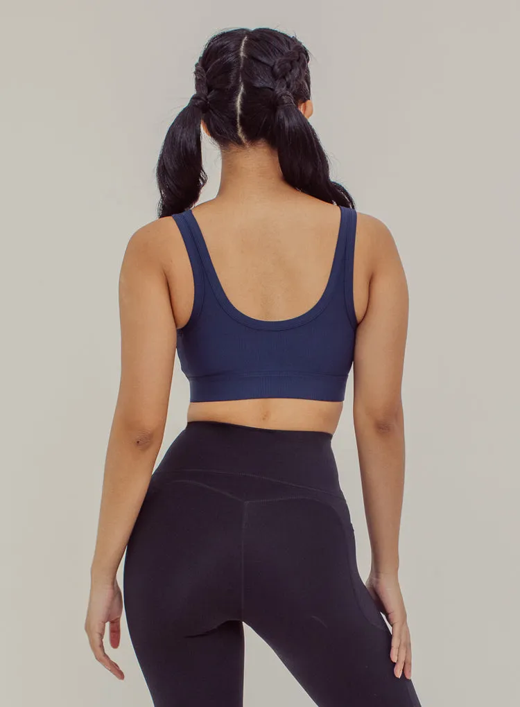 RIBBED SCOOP BRA
