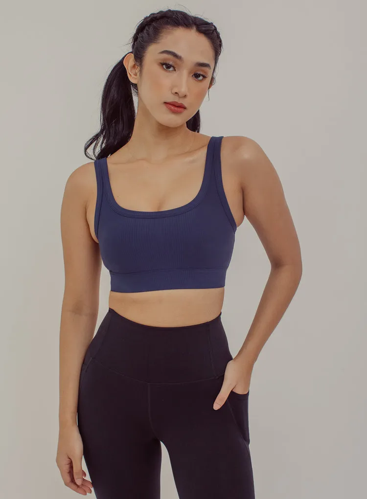 RIBBED SCOOP BRA
