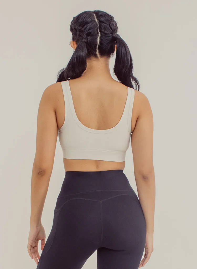 RIBBED SCOOP BRA