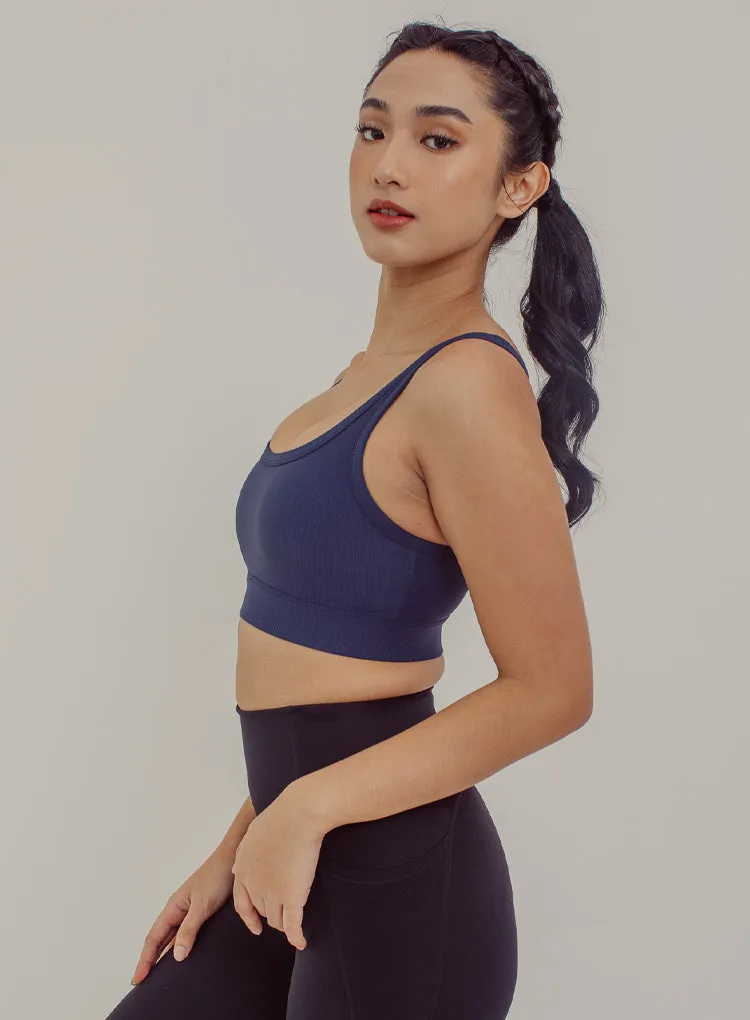 RIBBED SCOOP BRA