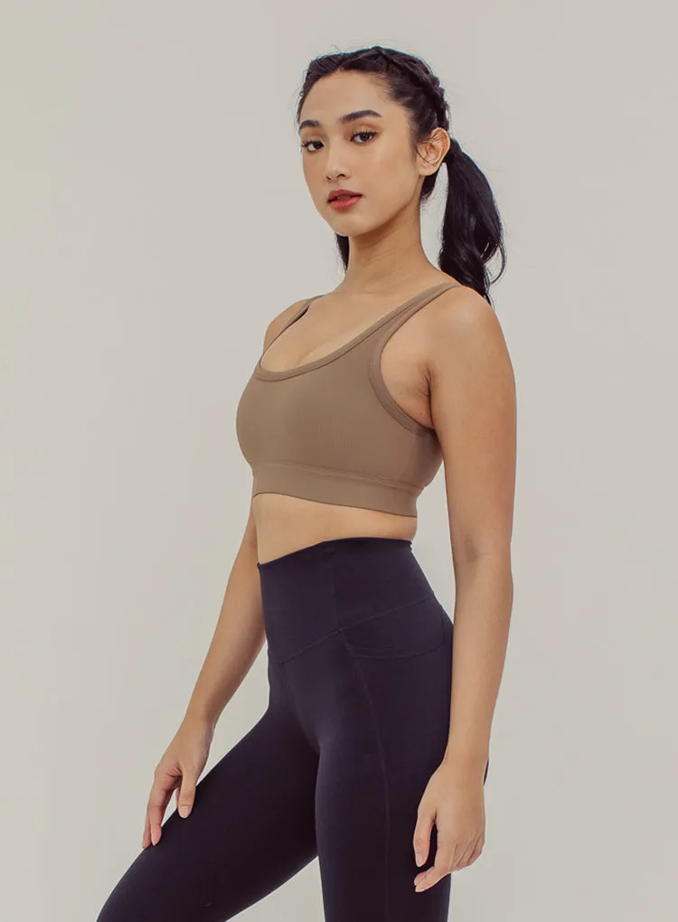 RIBBED SCOOP BRA