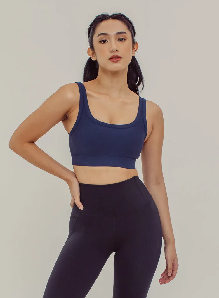 RIBBED SCOOP BRA
