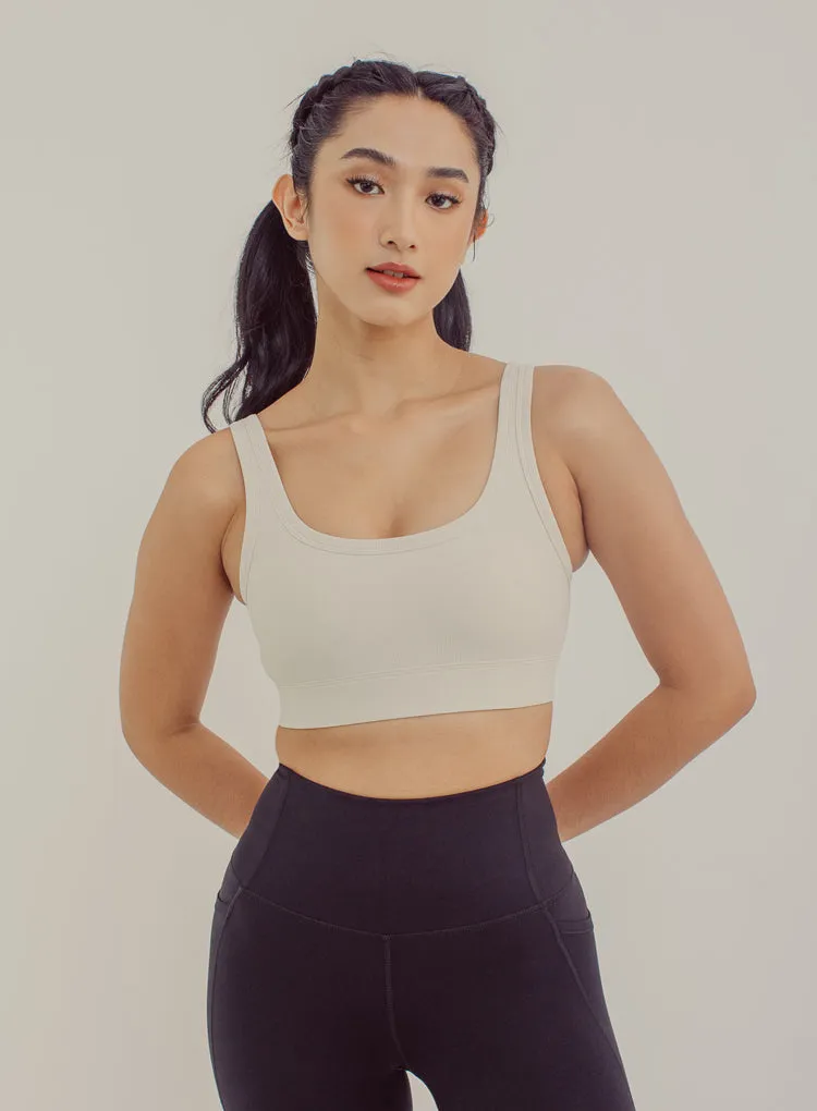 RIBBED SCOOP BRA