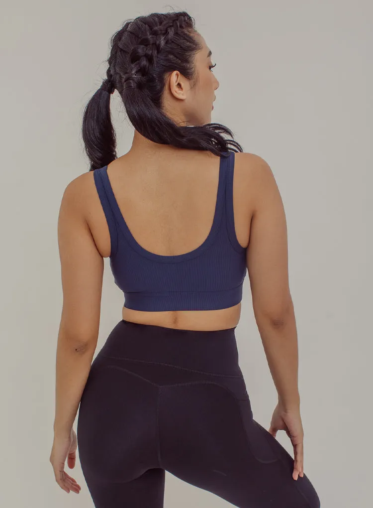 RIBBED SCOOP BRA