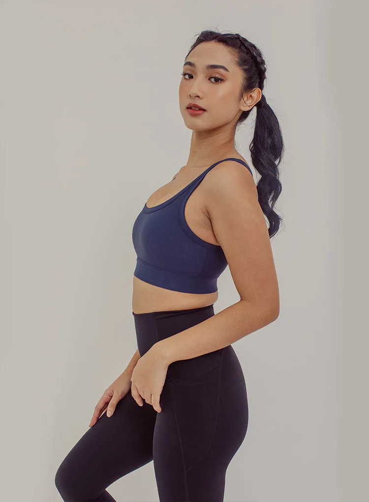 RIBBED SCOOP BRA