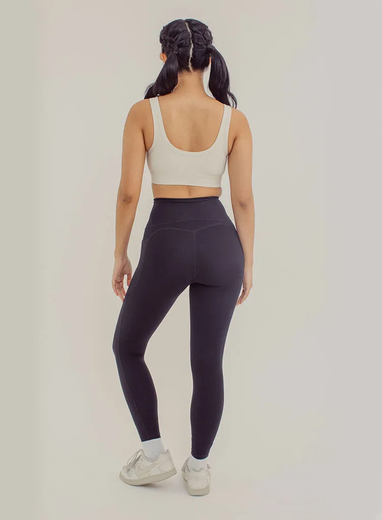 RIBBED SCOOP BRA