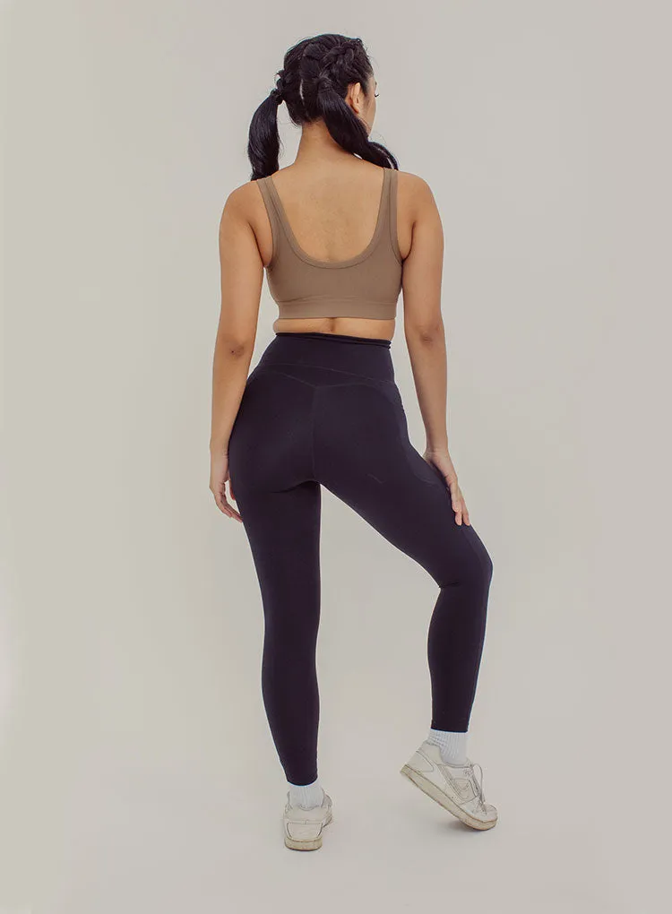 RIBBED SCOOP BRA