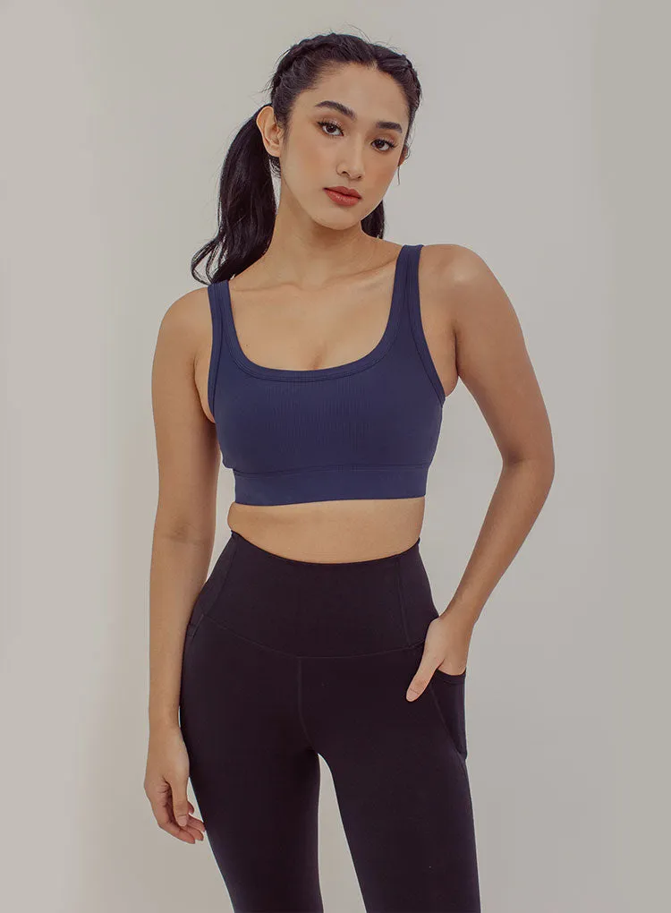 RIBBED SCOOP BRA