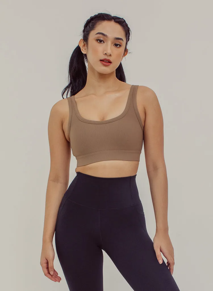 RIBBED SCOOP BRA