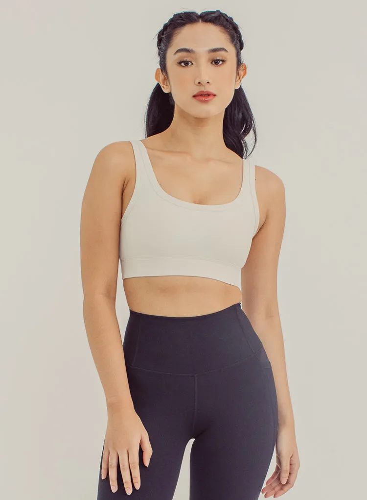 RIBBED SCOOP BRA